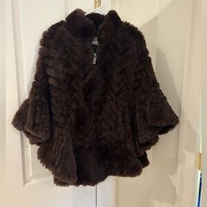 Belle Fare Brown Fur Coat